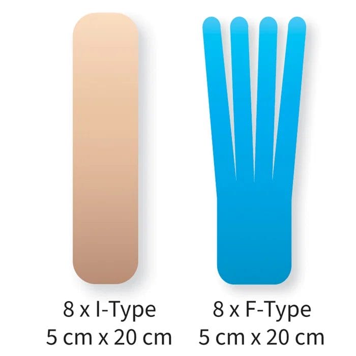 Kinesiologi Tejp Precut - fot (8-pack)
