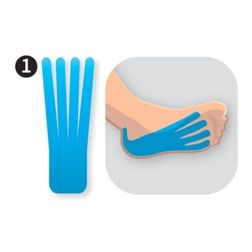 Kinesiologi Tejp Precut - fot (8-pack)
